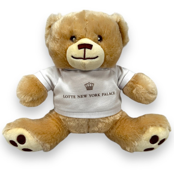 Lotte New York Palace Plush Teddy Bear Stuffed Animal Hotel Tan Rare Collectable - Picture 1 of 8